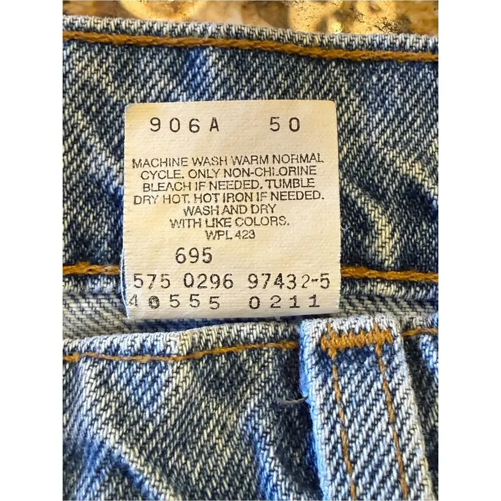 Vintage 1996 Orange Tab Levi's 555 Relaxed Straight Fit Jeans 38 x 34 Made  USA